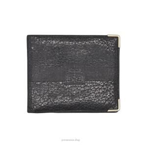 🔴 Givenchy ID Bifold Wallet - Black Leather